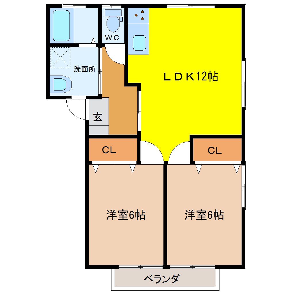 ラ・メゾン重尾　202　2LDK